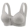 Womens Wire Free Front Button Bra with Full Cup Coverage