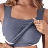 Womens U Neck Tank Top With Built In Wireless Bra and Layered Design