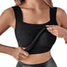 Womens U Neck Tank Top With Built In Wireless Bra and Layered Design