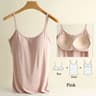 Womens Modal Padded Camisole Tank Top with Built In Cups and High Stretch