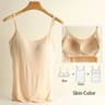 Womens Modal Padded Camisole Tank Top with Built In Cups and High Stretch