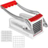 Stainless Steel French Fry Cutter with Interchangeable 25 & 49 Hole Potato Cutter Blades