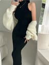 Elegant Dresses for Evening Party Ladies with Elastic Hip Wrap
