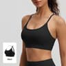 Women Performance Ruched Sports Bra  Breathable Support Yoga  Running Top 4