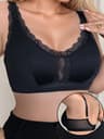 Black Lace Full Coverage Plus Size Bra For Women  Supportive  Comfortable Plus Size Bra 4