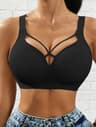 Premium Cross Front Yoga Sports Bra For Women Wirefree Comfort With Adjustable Straps  Removable Pa 4