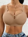 Premium Cross Front Yoga Sports Bra For Women Wirefree Comfort With Adjustable Straps  Removable Pa 5