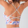 Floral Cross Back Seamless Yoga Bra Workout Crop Top