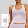 Adjustable Sports Bra Cross Back Yoga Bra Padded U Neck Workout Top