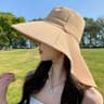 Womens Wide Brim UV Protection Sun Hat Foldable Breathable Beach Hat 7