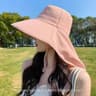 Womens Wide Brim UV Protection Sun Hat Foldable Breathable Beach Hat 8
