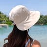 Foldable Wide Brim Sun Hat For Women With UV Face Cover 5