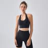 Backless Halter Sports Bra with Pads for Yoga Gym and Running