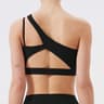 One Shoulder Sports Bra Push Up Breathable Yoga Gym Bra