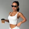 Seamless Criss Cross Back Sports Bra Padded Yoga Workout Top 4