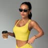 Seamless Criss Cross Back Sports Bra Padded Yoga Workout Top 5