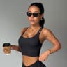 Seamless Criss Cross Back Sports Bra Padded Yoga Workout Top 8