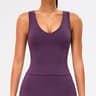 Womens Longline Strappy Open Back Sports Bra Yoga Tank Top 1