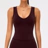 Womens Longline Strappy Open Back Sports Bra Yoga Tank Top 2