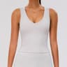 Womens Longline Strappy Open Back Sports Bra Yoga Tank Top 4