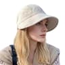 Womens Solid Color Bucket Hat For Sun Protection And Casual Outdoor Style 1