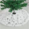 Christmas Tree Skirt White Faux Fur Sequin Carpet Mat Round Xmas Tree Skirt For Holiday Party Decor 6