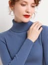Women Fall Turtle Neck Sweater Knitted Soft Pullovers Cashmere Jumpers Basic Soft Sweaters Female B 3