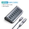 USBC Hub Port Powered USB Hub Data Hub For Laptops Surface Pro Portable Hard Drives 7