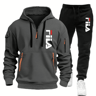 Men Casual Fitness Hoodie And Jogger Pants 2Piece Set 12