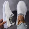 Womens Breathable Knit Sneakers Lightweight Lace Up Outdoor Mesh Shoes 0