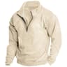 Mens Fleece Half Zip Stand Collar Sweatshirt 10