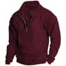 Mens Fleece Half Zip Stand Collar Sweatshirt 12