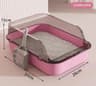 Semi Enclosed Cat Litter Box Splashproof Kitty Toilet With Cleaning Basin 7