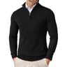 Mens Quarter Zip Mock Neck Slim Fit Lightweight Pullover Sweater 7