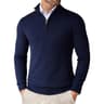 Mens Quarter Zip Mock Neck Slim Fit Lightweight Pullover Sweater 8