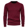 Mens Solid Knit Pullover Sweater 10