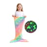 Glow In The Dark Mermaid Tail Blanket For Girls  Super Soft Flannel 9