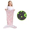 Glow In The Dark Mermaid Tail Blanket For Girls  Super Soft Flannel 8