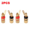 Gold Plated Amplifier Speaker Terminal Binding Post Set For 4mm Banana Plugs 8