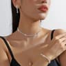 Silver Plated Necklace And Bracelet Set 12