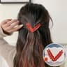 Shining Crystal V Shape Hair Clip 7