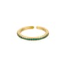 Mini Zircon Green Adjustable Ring For Women 9