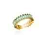 Mini Zircon Green Adjustable Ring For Women 12