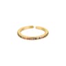 Mini Zircon Green Adjustable Ring For Women 7