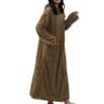 Womens Winter Long Flannel Nightgown With Pockets 6