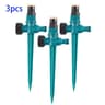 3 Pack 360 Degree Rotating Garden Sprinkler Adjustable Irrigation Watering System With Buried Plug 6