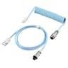 Professional Custom Coiled Mechanical Keyboard Cable With Aviator Aviation Connector 9