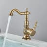 Retro Brass Antique Bronze Kitchen Faucet  Deck Mounted Single Handle Mixer 10