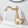 Retro Brass Antique Bronze Kitchen Faucet  Deck Mounted Single Handle Mixer 8