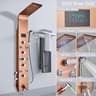 Black LED Light Shower Panel System  Modern Waterfall SPA Massage Column 11